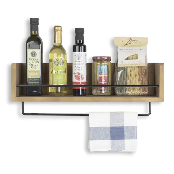 Floating Shelf with Towel Bar